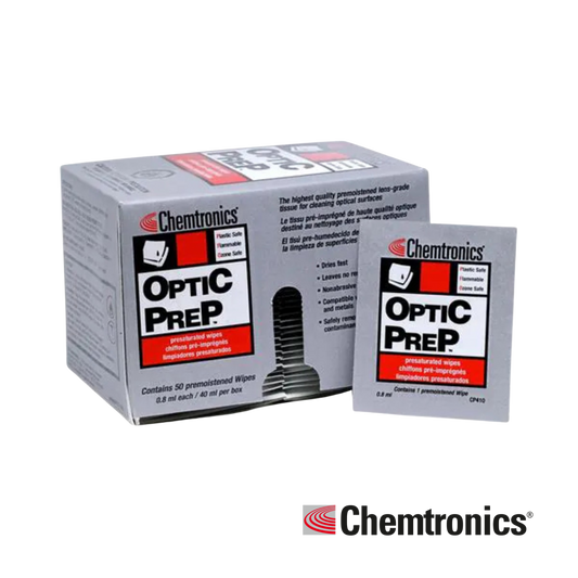 Image of CHEMTRONICS Optic Prep™ Presaturated Wipes | Box 50 (Optic Prep Presaturated Wipes Box 50)