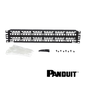 Image of PANDUIT Mini-Com® 48-Port Modular Patch Panel | Shielded | 2RU | With Cable Management | Black (PANDUIT MINI-COM 48 PORT 2U MODULAR PATCH PANEL SHIELDED FLAT IN BLACK WITH CABLE MANAGEMENT)