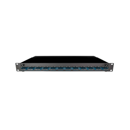 Image of Front Sliding Fibre Optic Patch Panels | 1RU | Selector (PAT-12-SCD-02-SM-BK-SFE)