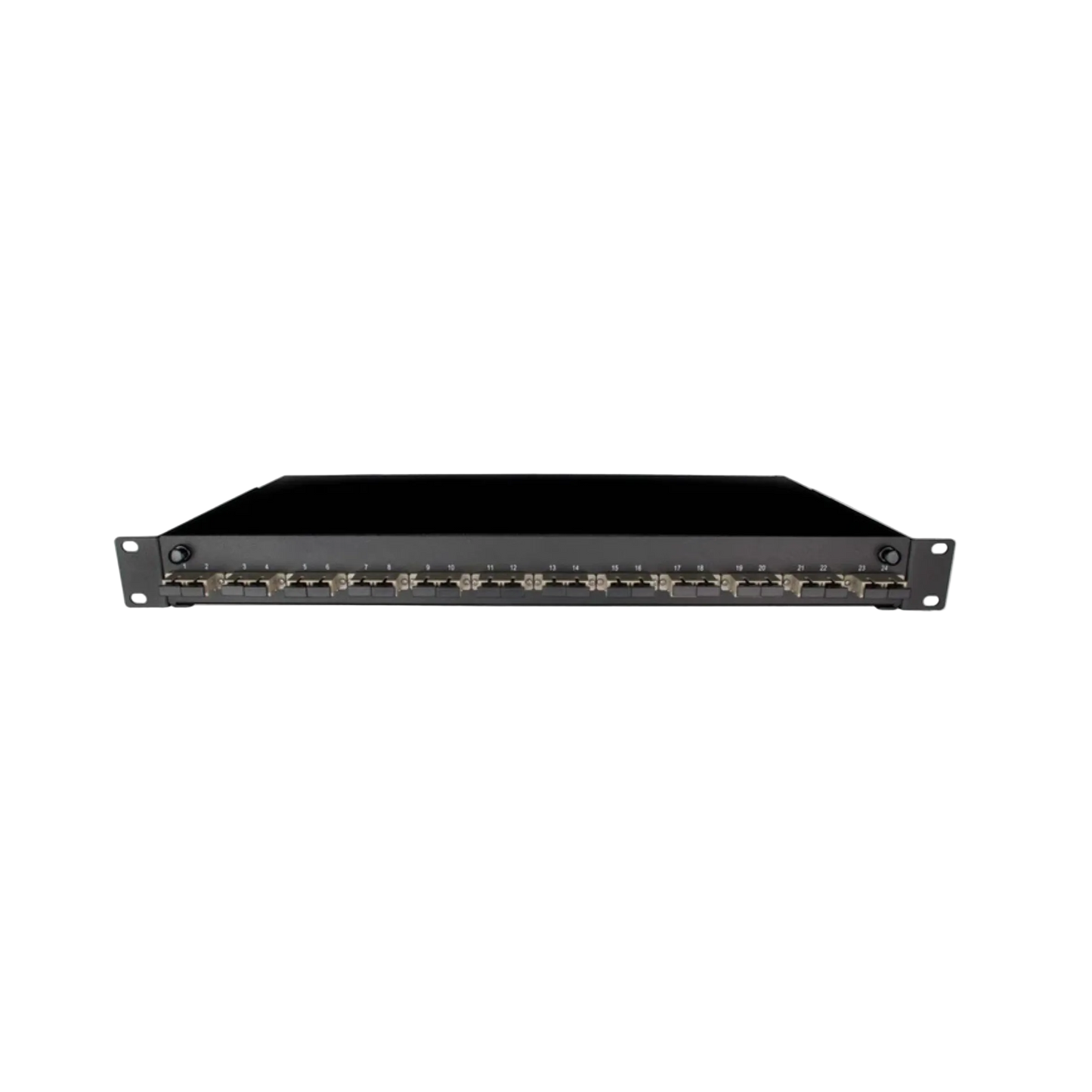 Image of Front Sliding Fibre Optic Patch Panels | 1RU | Selector (PAT-12-SCD-08-BK-SFE)