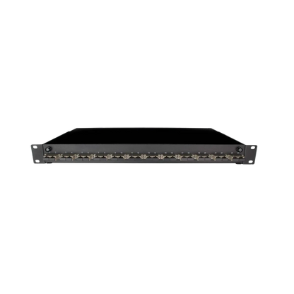 Image of Front Sliding Fibre Optic Patch Panels | 1RU | Selector (PAT-12-SCD-08-BK-SFE)