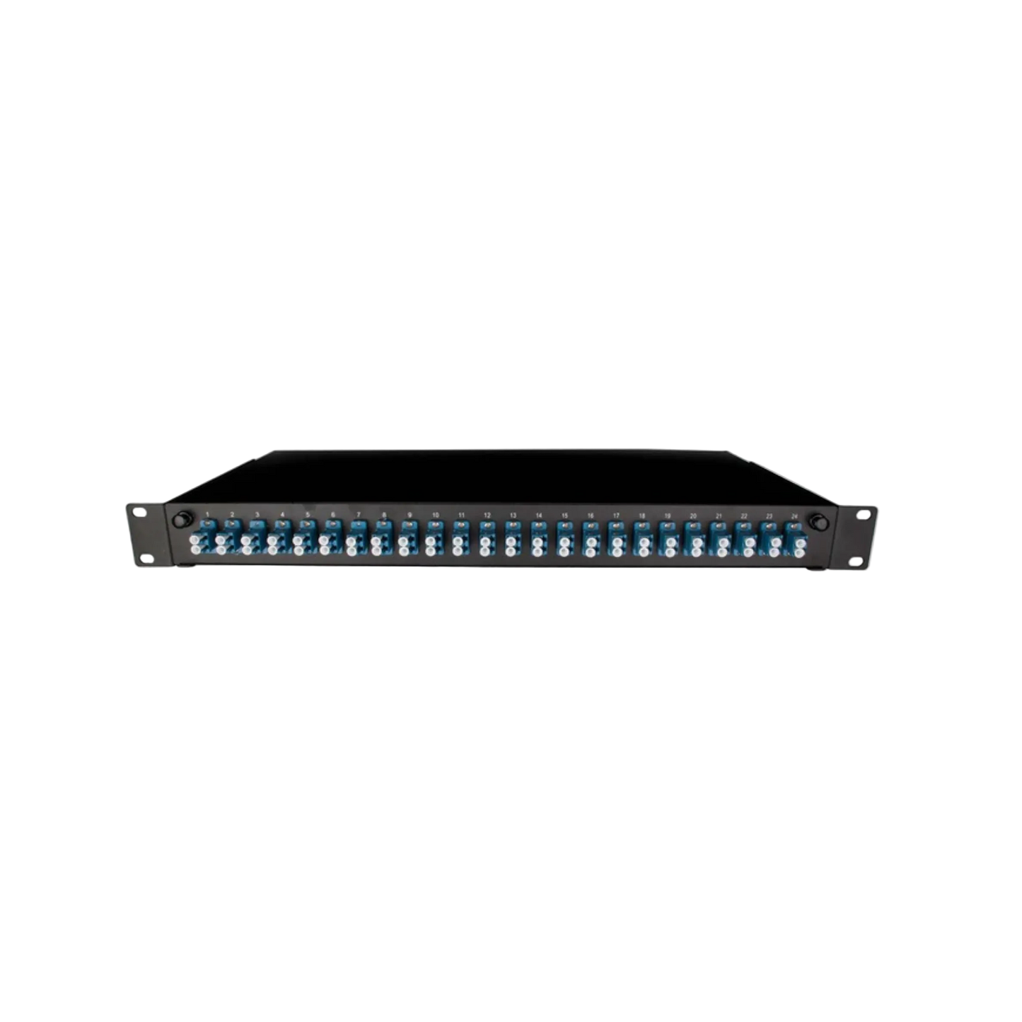 Image of Front Sliding Fibre Optic Patch Panels | 1RU | Selector (PAT-24-LCD-S-06-SM-BK-SFE)