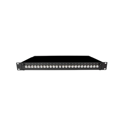 Image of Front Sliding Fibre Optic Patch Panels | 1RU | Selector (PAT-24-LCD-S-08-BK-SFE)
