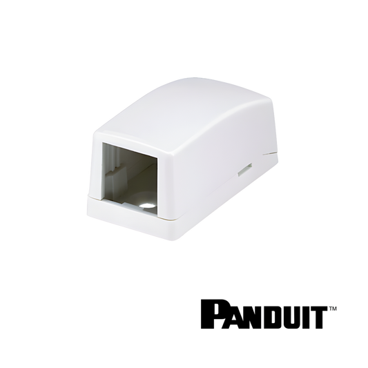 Image of PANDUIT Mini-Com® 1-Port Surface Mount Box | White (PT-CBX1AW-A)