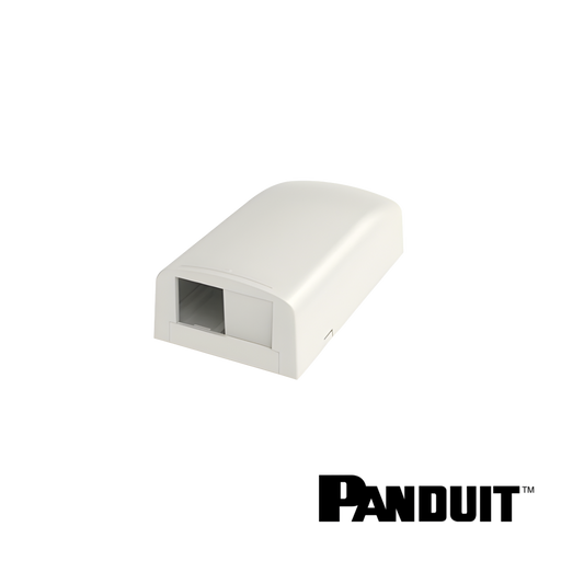 Image of PANDUIT Mini-Com® 2-Port Surface Mount Box | White (PT-CBX2AW-AY)