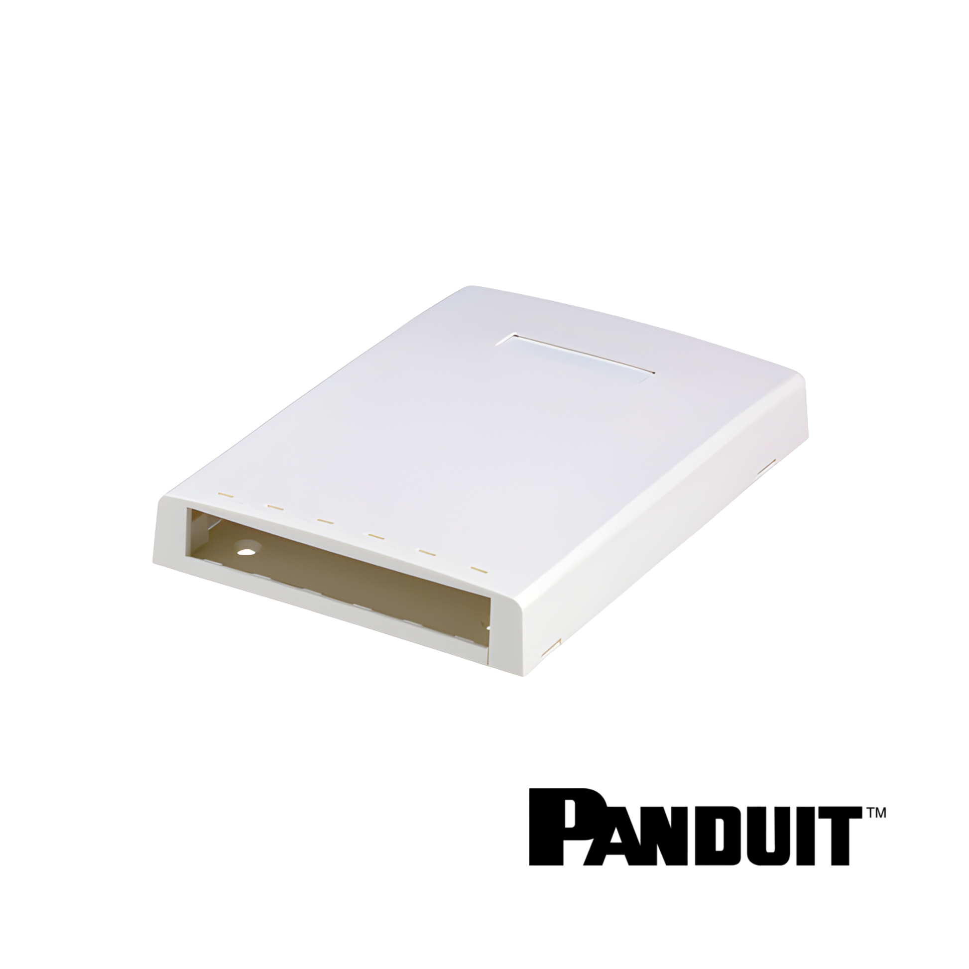 Image of PANDUIT Mini-Com® 6-Port Surface Mount Box | With Fibre Spool | White (PT-CBXF6AW-AY)