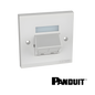 Image of PANDUIT Mini-Com® 2-Port Shuttered Faceplate Frame | White (PT-CFPUKS2SAWY)