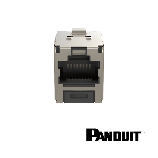 Image of PANDUIT Cat6 RJ45 Universal Module | Shielded | Black (PT-CJS688TGY)