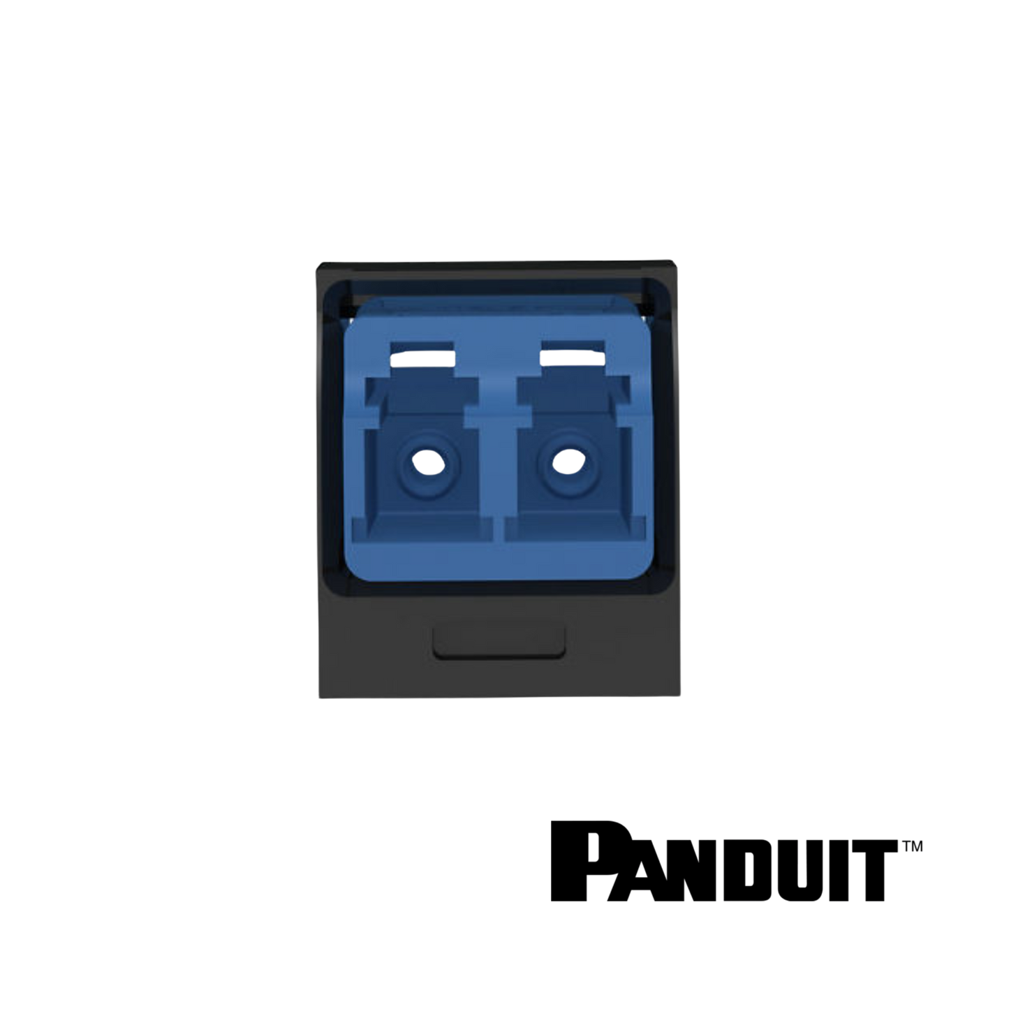Image of PANDUIT Mini-Com® OS2 LC Duplex Adaptor Module | Singlemode | Selector (PT-CMDSLCZBL)