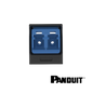 Image of PANDUIT Mini-Com® OS2 LC Duplex Adaptor Module | Singlemode | Selector (PT-CMDSLCZBL)