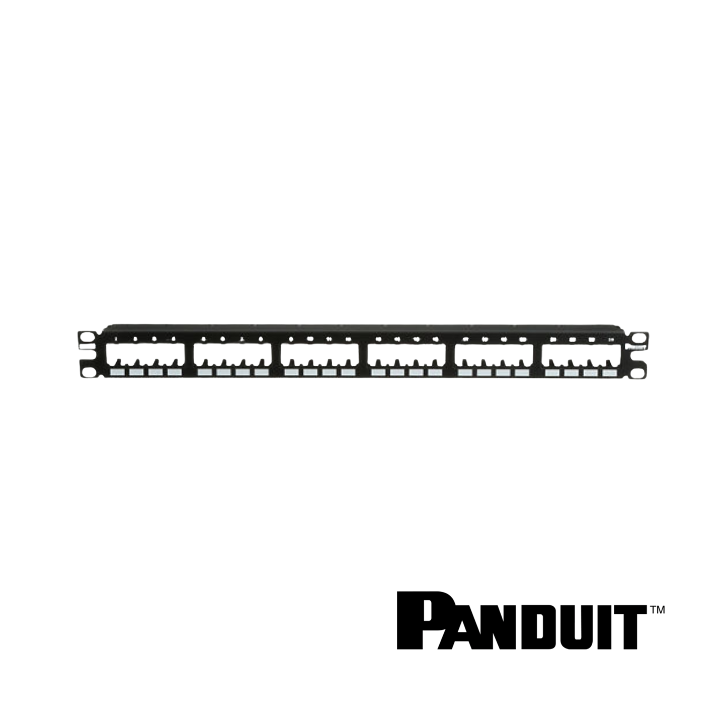 Image of PANDUIT Mini-Com® Unshielded Flush Mount Modular Patch Panel | 1RU | Selector (PT-CPP24FMWBLY)