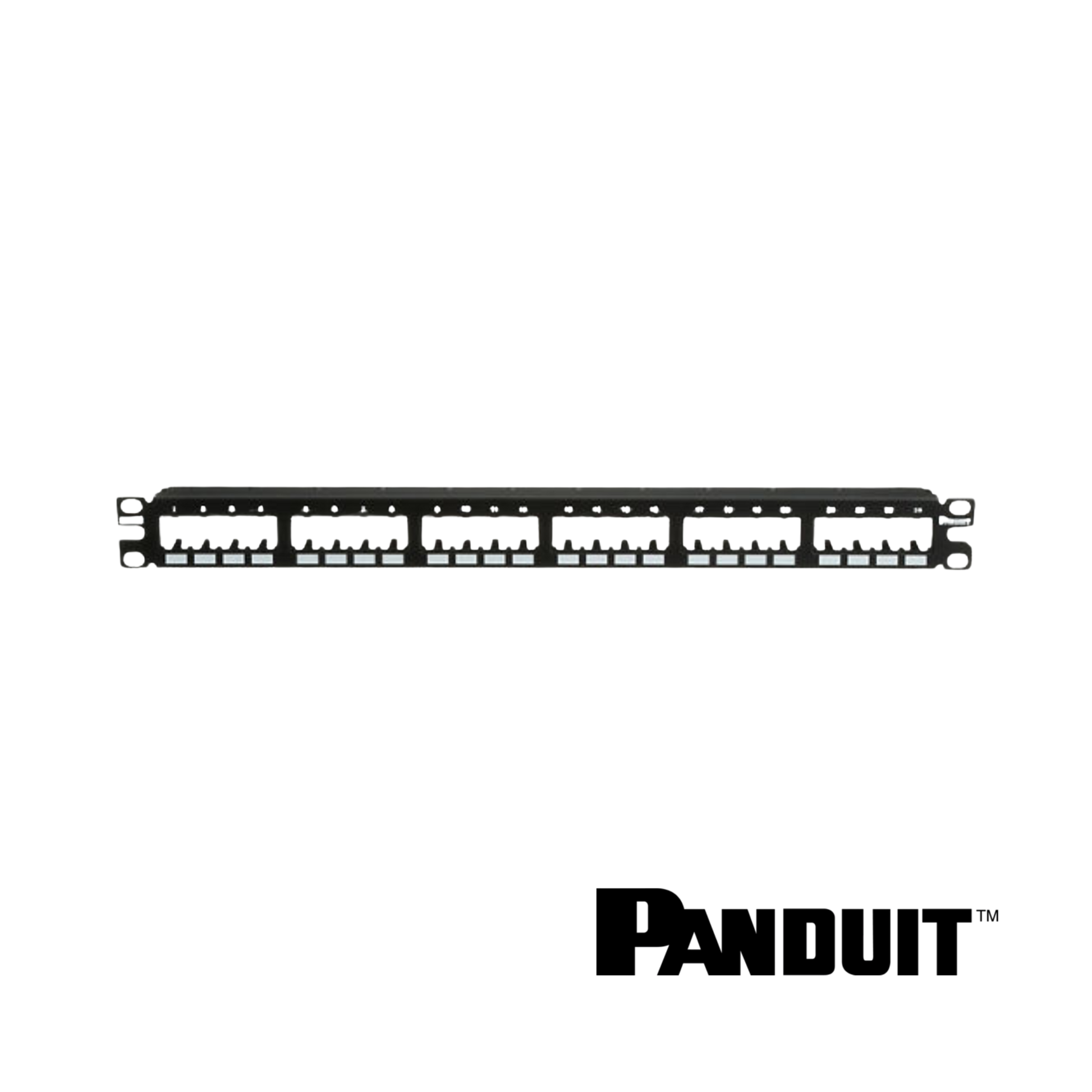 Image of PANDUIT Mini-Com® Unshielded Flush Mount Modular Patch Panel | 1RU | Selector (PT-CPP24FMWBLY)