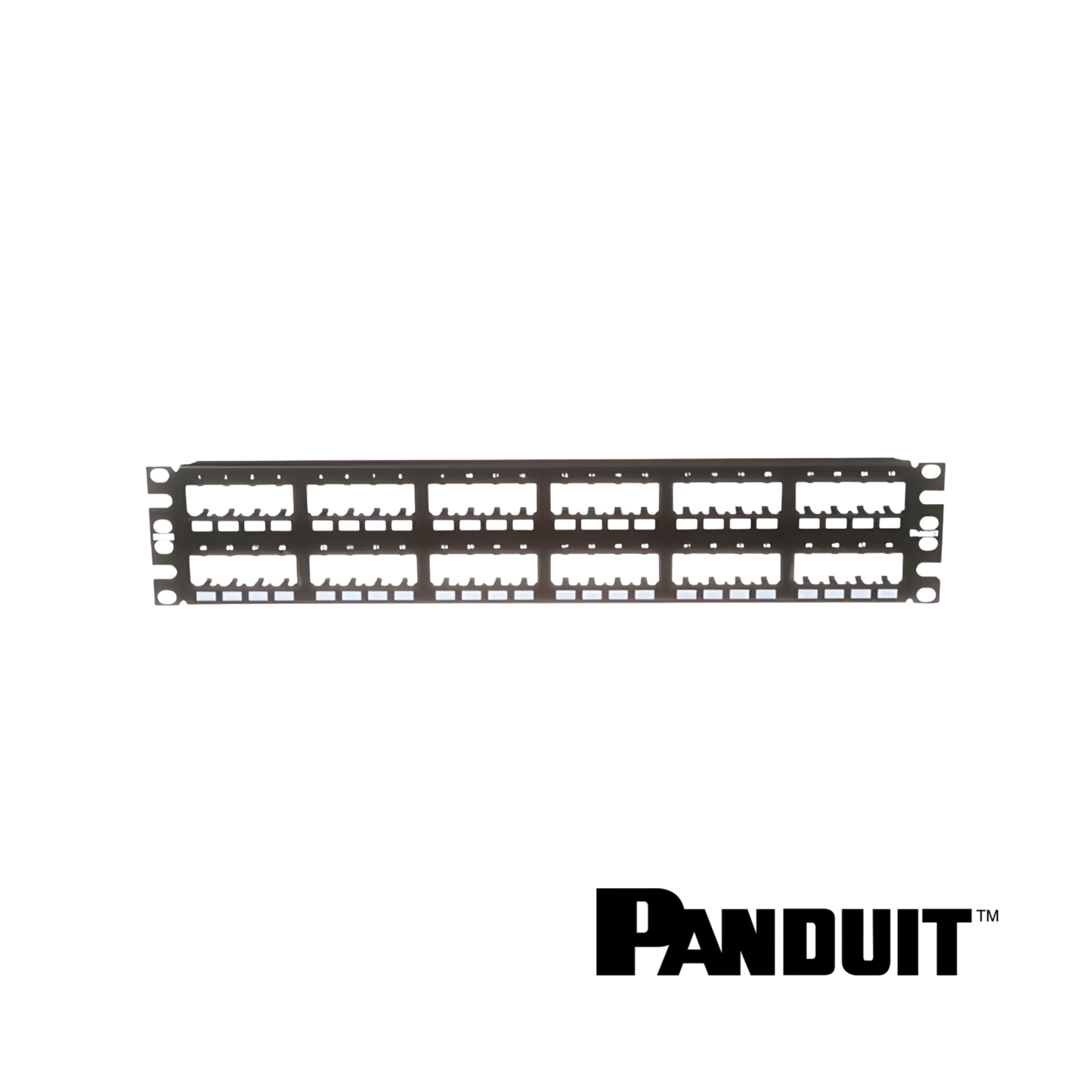 Image of PANDUIT Mini-Com® Unshielded Flush Mount Modular Patch Panel | 1RU | Selector (PT-CPP48FMWBLY)
