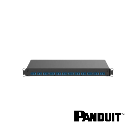 Image of PANDUIT Mini-Com® Unshielded Angled Flush Mount Modular Patch Panel | Selector (PT-FD1W12BUDSCZ)