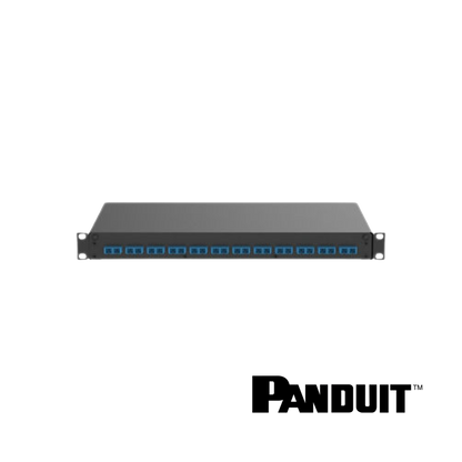 Image of PANDUIT Mini-Com® Unshielded Angled Flush Mount Modular Patch Panel (PT-FD1W12BUDSCZ)