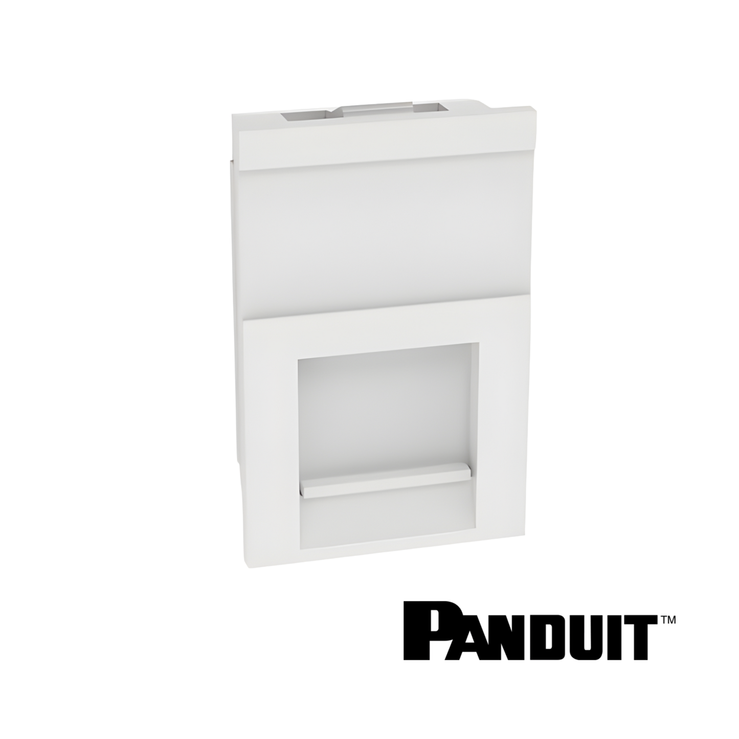 Image of PANDUIT NetKey LJU6C Shuttered Adaptor 25.4mm X 32mm | White (PT-NK6CSAW-X)