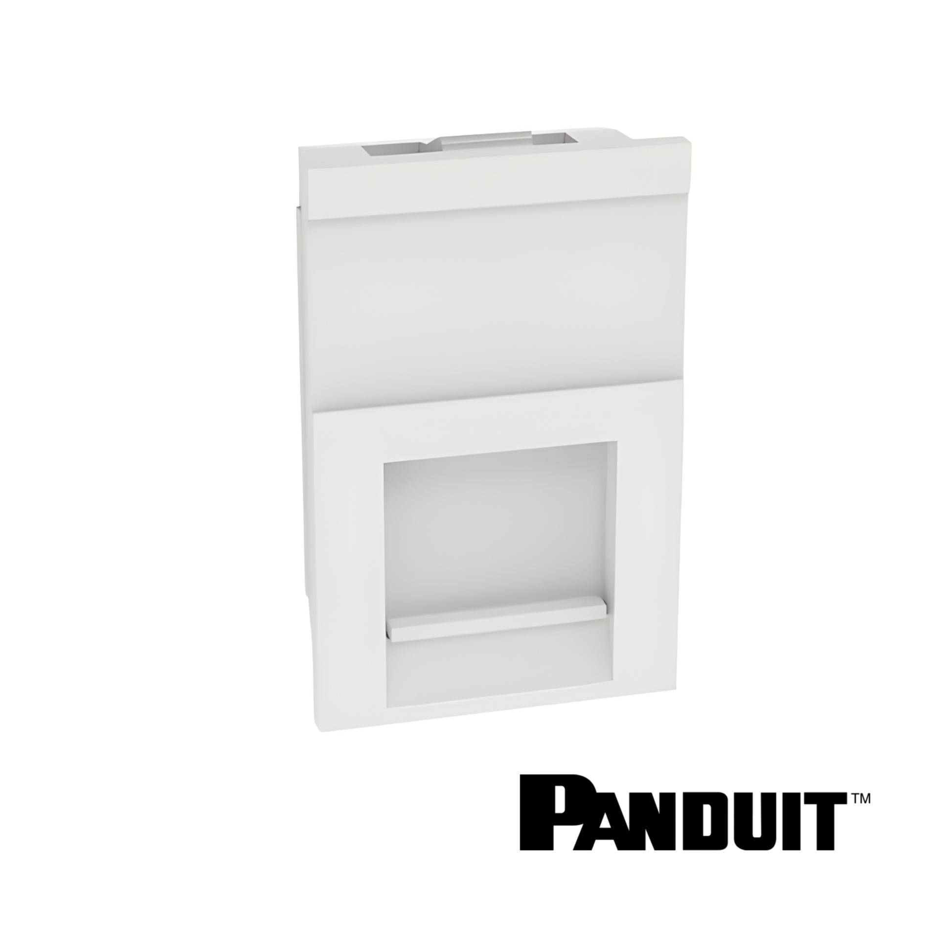 Image of PANDUIT NetKey LJU6C Shuttered Adaptor 25.4mm X 32mm | White (PT-NK6CSAW-X)