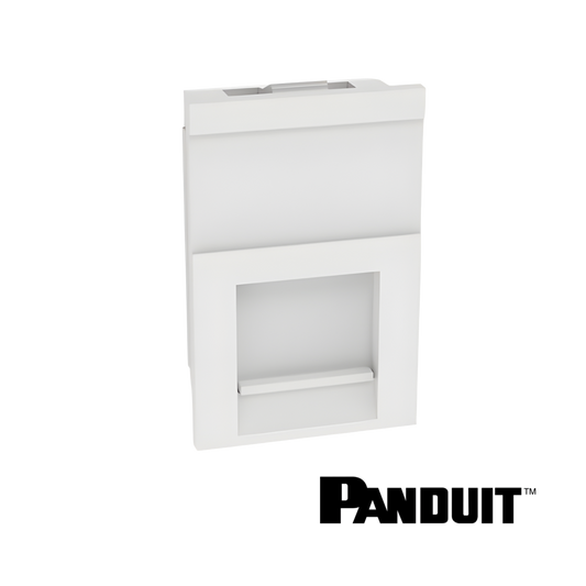 Image of PANDUIT NetKey LJU6C Shuttered Adaptor 25.4mm X 32mm | White (PT-NK6CSAW-X)
