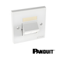 Image of PANDUIT NetKey 2-Port Sloped Faceplate 86mm x 86mm | White (PT-NKUKS2SAW)