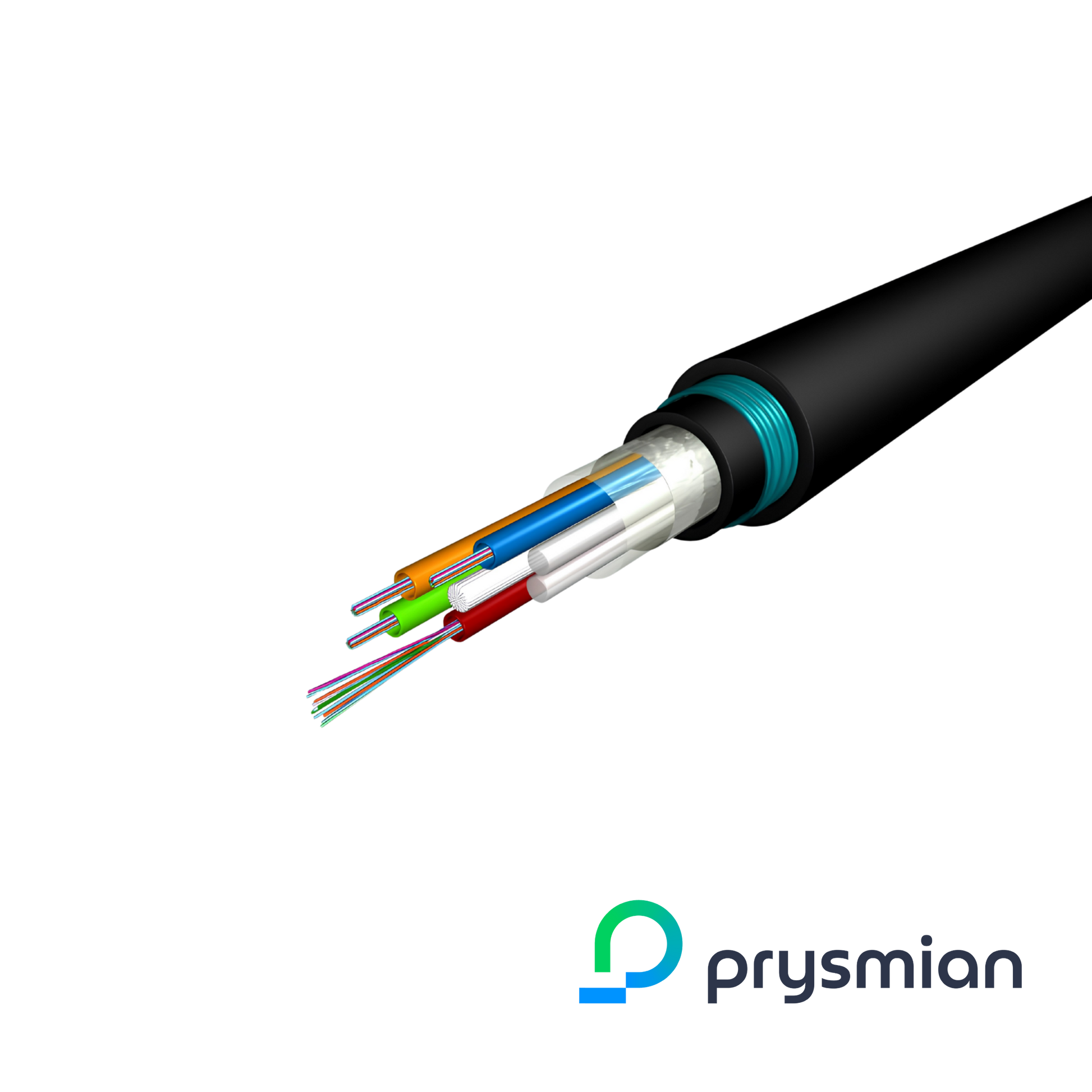 Image of Prysmian OM3 Loose Tube Cable, B2ca Rated, Black