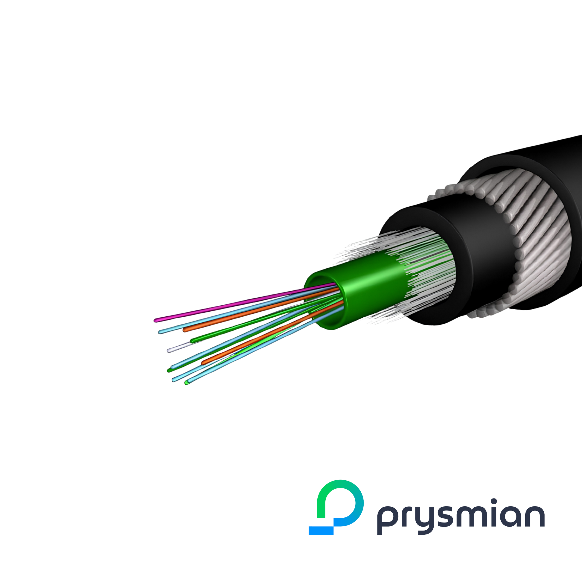 Image of Prysmian OM3 Loose Tube Cable, CST, B2ca Rated, Black