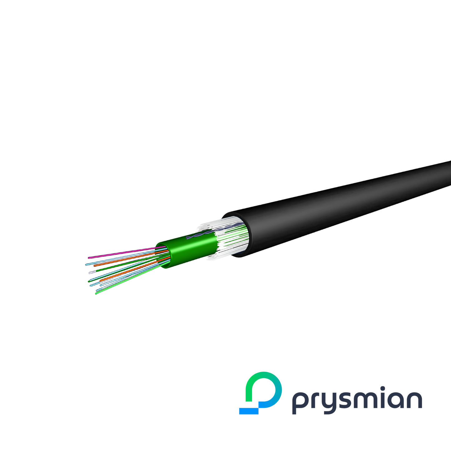 Image of Prysmian OM4 Loose Tube Cable, B2ca Rated, Black