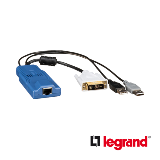 Image of RARITAN DIGITAL DVI-D, USB CIM REQUIRED FOR VIRTUAL MEDIA (BIOS ACCESS), ABSOLUTE MOUSE SYNCHRONIZATION, AUDIO AND SMART CARD/CAC USE (RR-D2CIM-DVUSB-DVI)