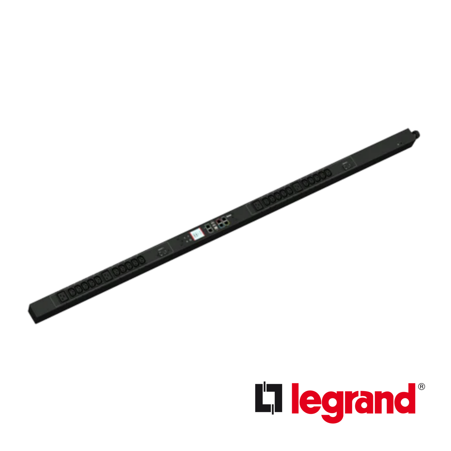 Image of Raritan Smart Power Distribution Unit | 1 Phase, 230Vac 32A |  24 Outlets: 20 X IEC-C13, 4 X IEC-C19 | Plug: IEC60309 32A, 7.36Kva |  Zero U Vertical PDU | Ethernet, Serial, USB-A, USB-B | Sensor Connections with Securelock (RR-PX2-1493)