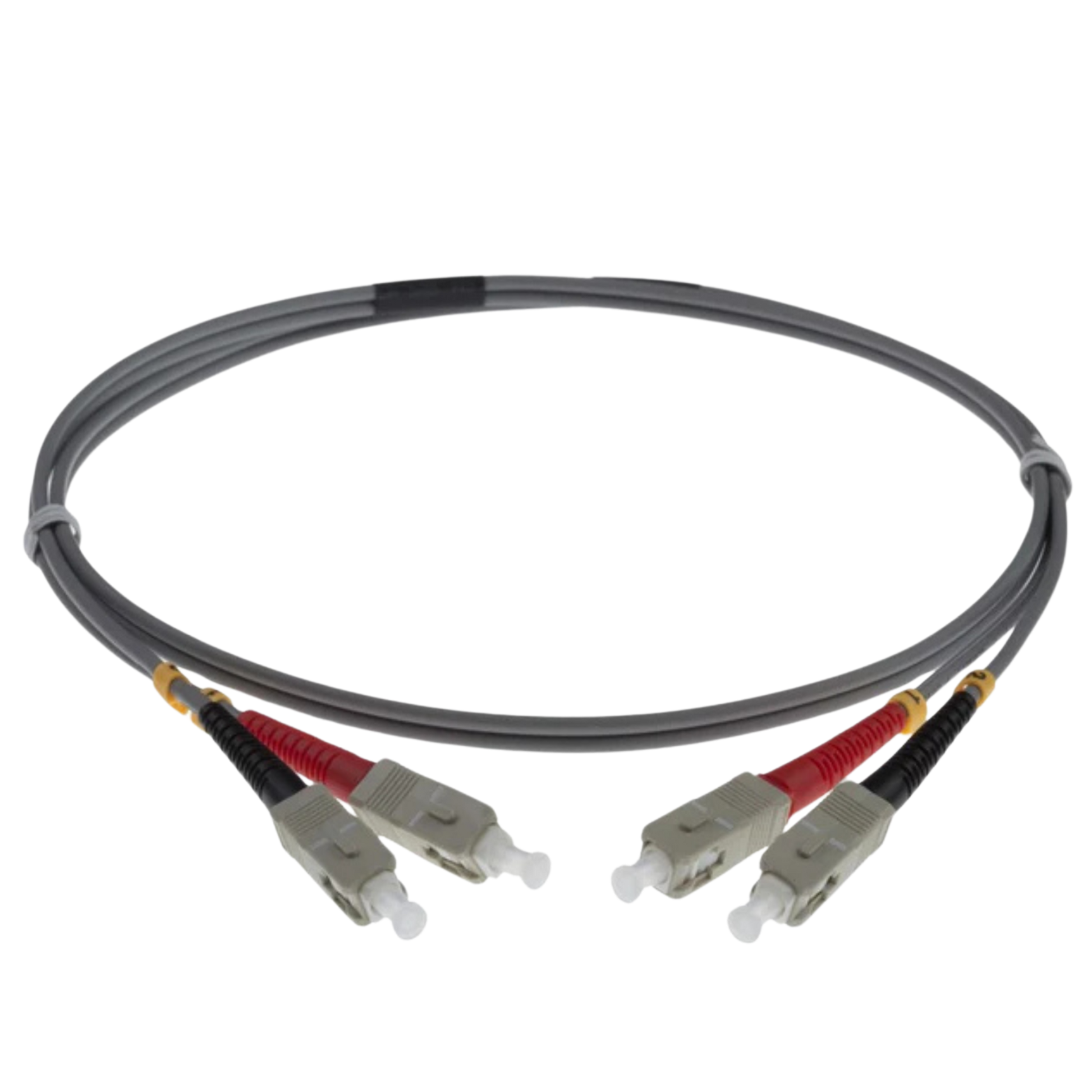 Image of NENCO OM1 LC Fibre Optic Patch Lead | Grey | Selector (SC-SC OM1 FIBRE OPTIC PATCH CORD GREY)