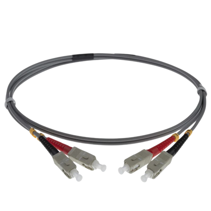 Image of NENCO OM1 LC Fibre Optic Patch Lead | Grey | Selector (SC-SC OM1 FIBRE OPTIC PATCH CORD GREY)
