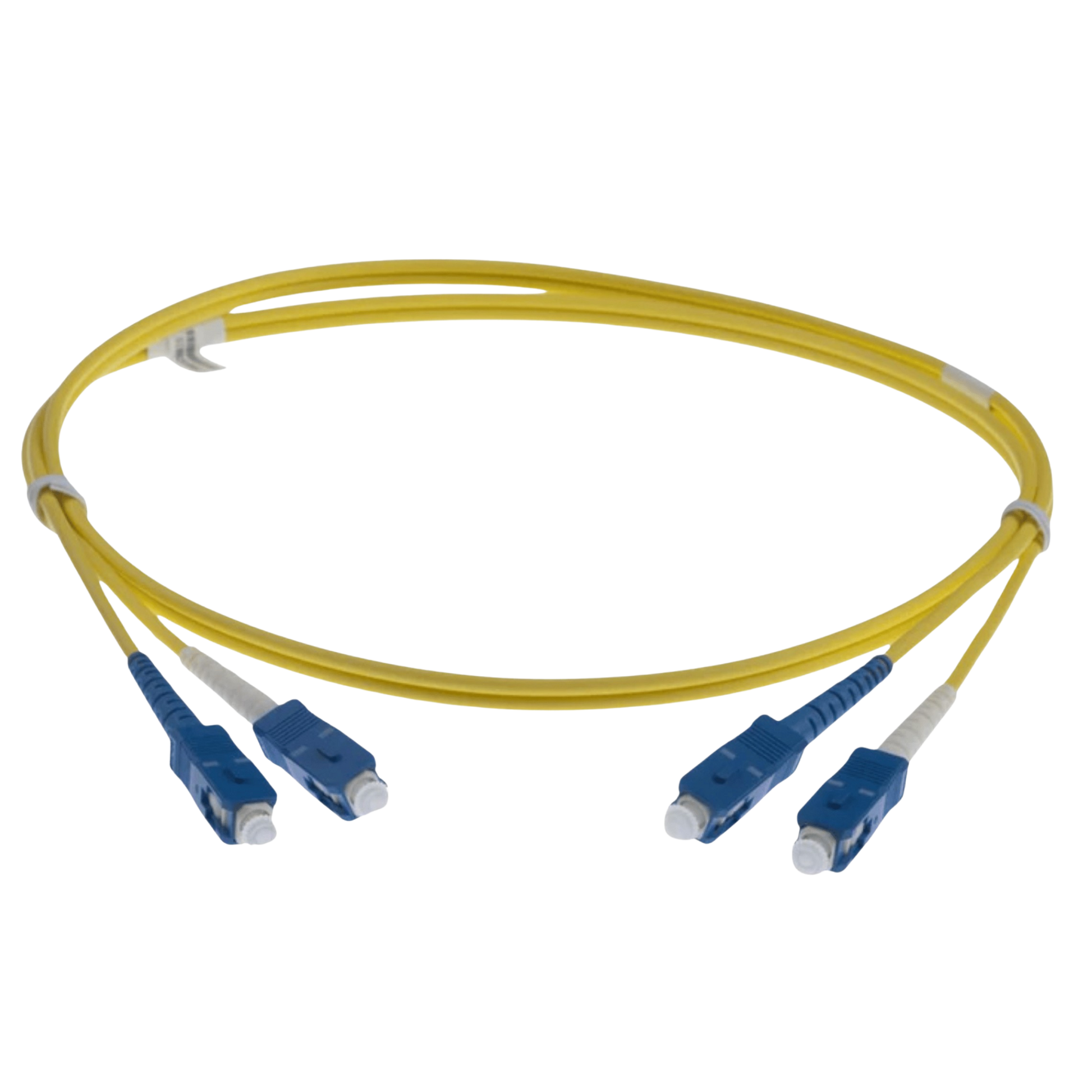 Image of OS2 FC Fibre Optic Patch Lead | Yellow (SC-SC OS2 FIBRE OPTIC PATCH CORD YELLOW)