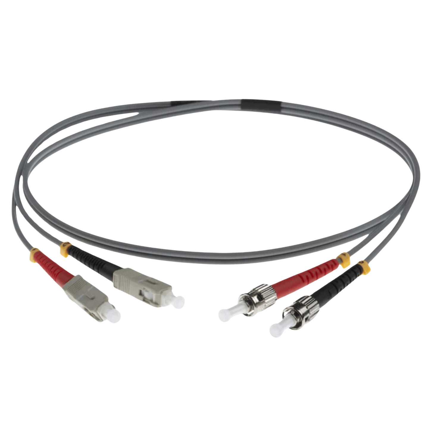 Image of NENCO OM1 LC Fibre Optic Patch Lead | Grey | Selector (SC-ST OM1 FIBRE OPTIC PATCH CORD GREY)