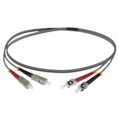 Image of OM1 LC Fibre Optic Patch Lead | Grey (SC-ST OM1 FIBRE OPTIC PATCH CORD GREY)