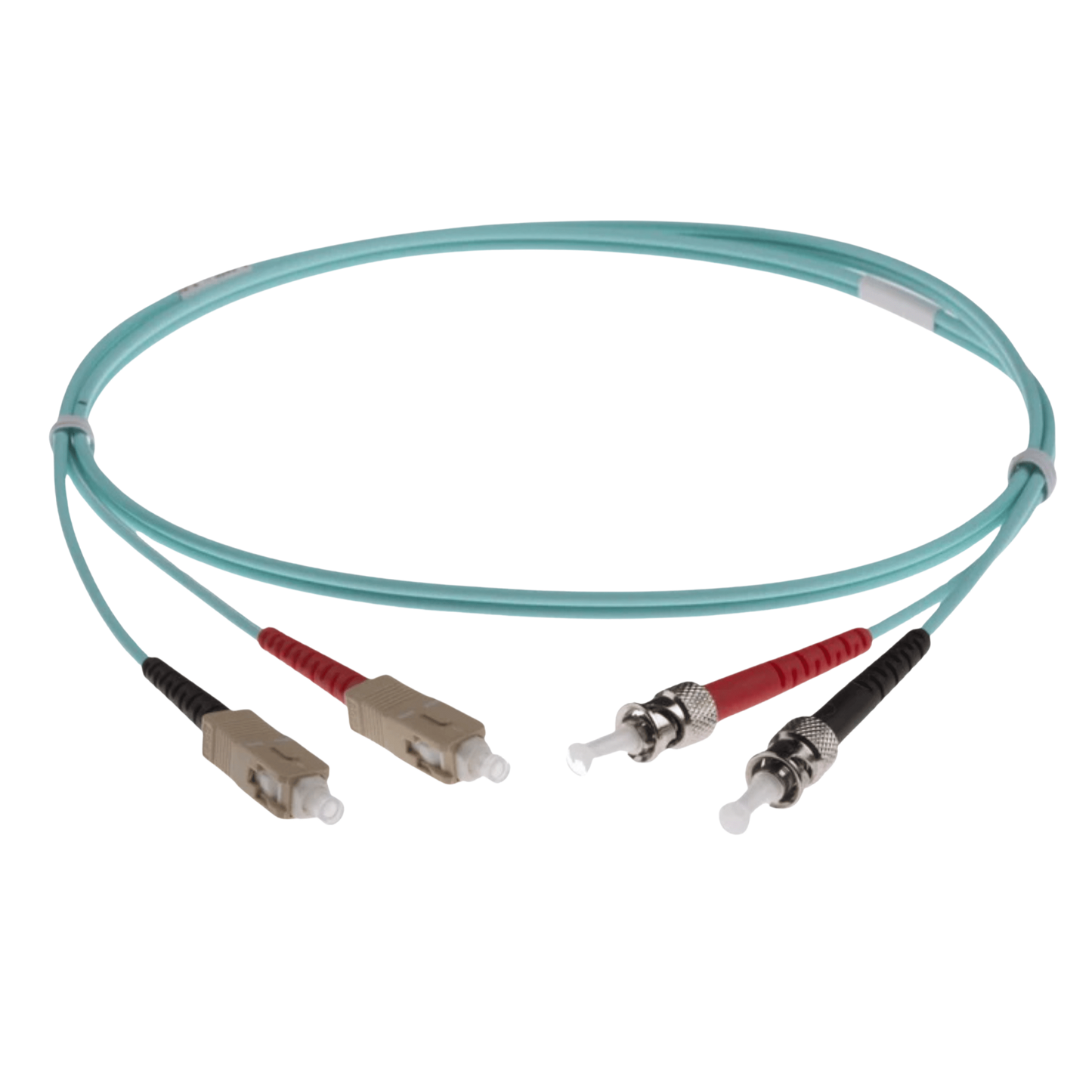 Image of NENCO OM3 Fibre Optic Patch Lead | Selector | Aqua (SC-ST OM3 FIBRE OPTIC PATCH CORD AQUA)