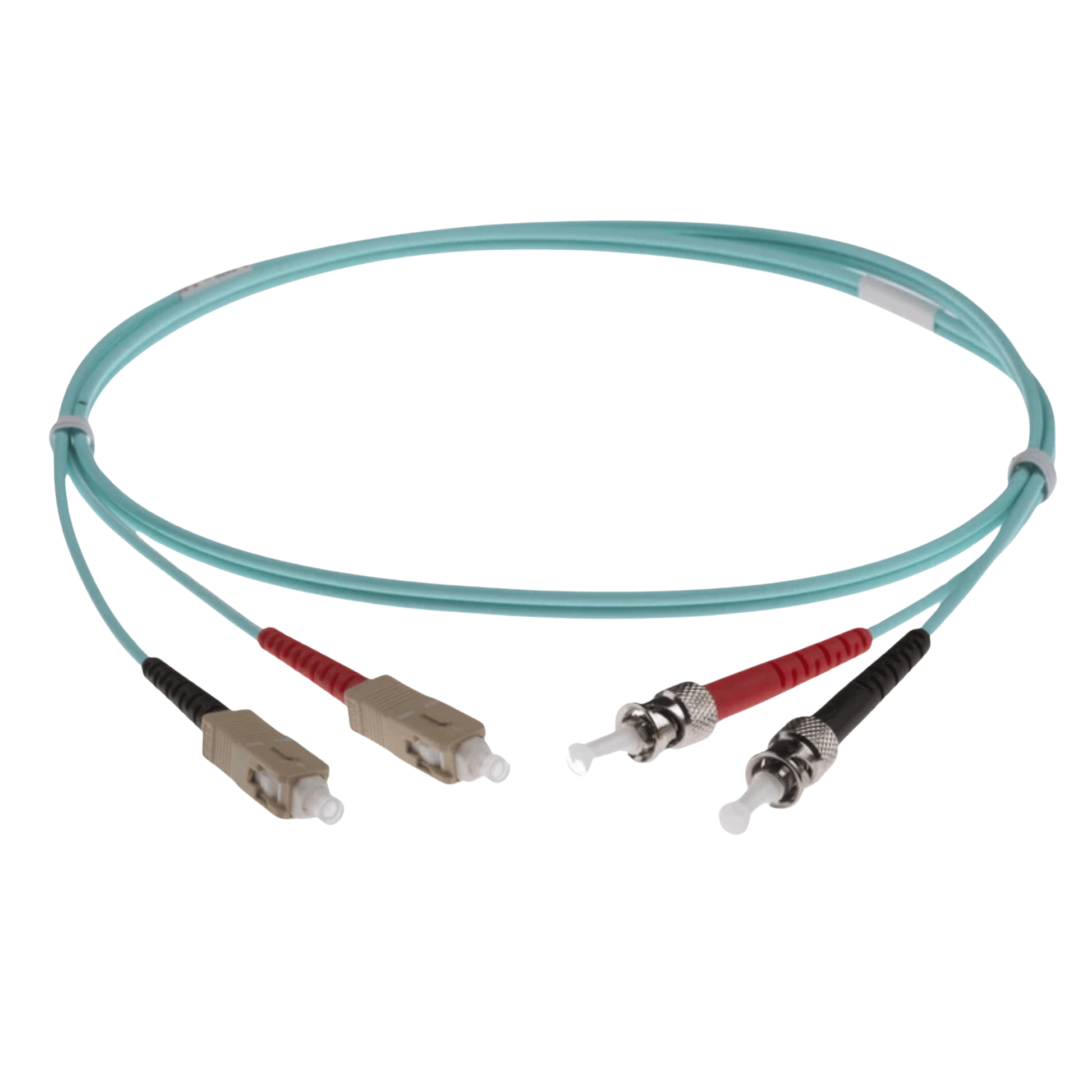Image of NENCO OM3 Fibre Optic Patch Lead | Selector | Aqua (SC-ST OM3 FIBRE OPTIC PATCH CORD AQUA)