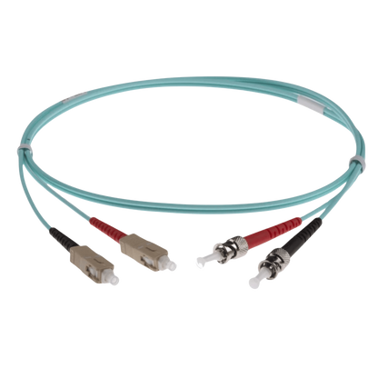 Image of OM3 Fibre Optic Patch Lead | Aqua (SC-ST OM3 FIBRE OPTIC PATCH CORD AQUA)