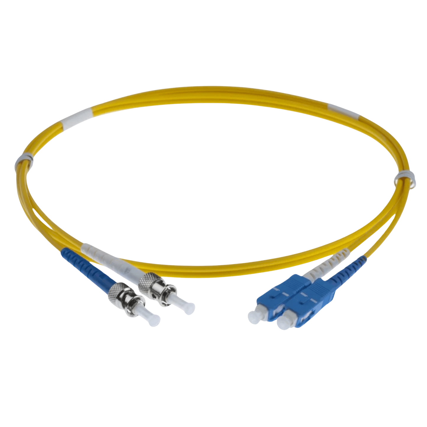 Image of OS2 FC Fibre Optic Patch Lead | Yellow (SC-ST OS2 FIBRE OPTIC PATCH CORD YELLOW)