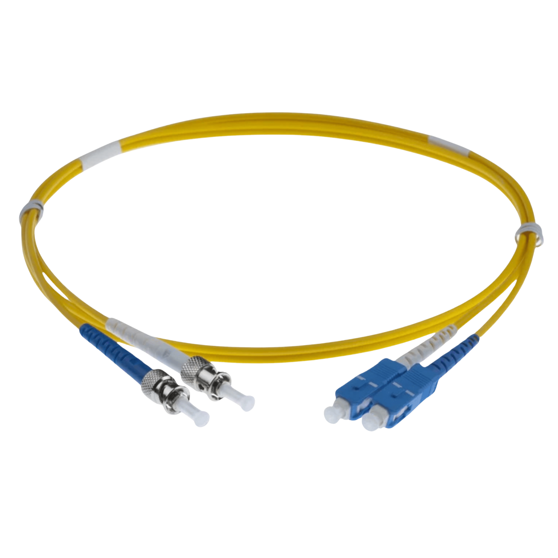 Image of OS2 FC Fibre Optic Patch Lead | Yellow (SC-ST OS2 FIBRE OPTIC PATCH CORD YELLOW)