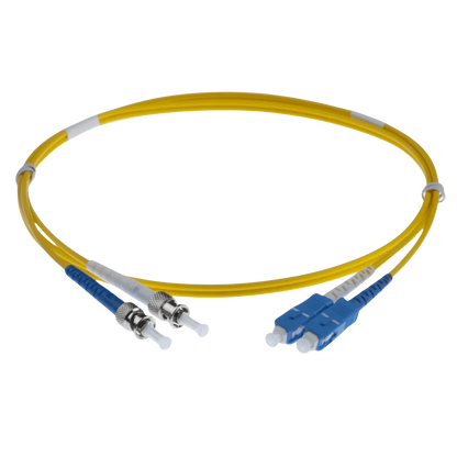 Image of OS2 FC Fibre Optic Patch Lead | Yellow (SC-ST OS2 FIBRE OPTIC PATCH CORD YELLOW)