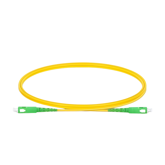 Image of NENCO OS2 FC Fibre Optic Patch Lead | Yellow (SCA-SCA SM Simplex APC  Patch Cords)