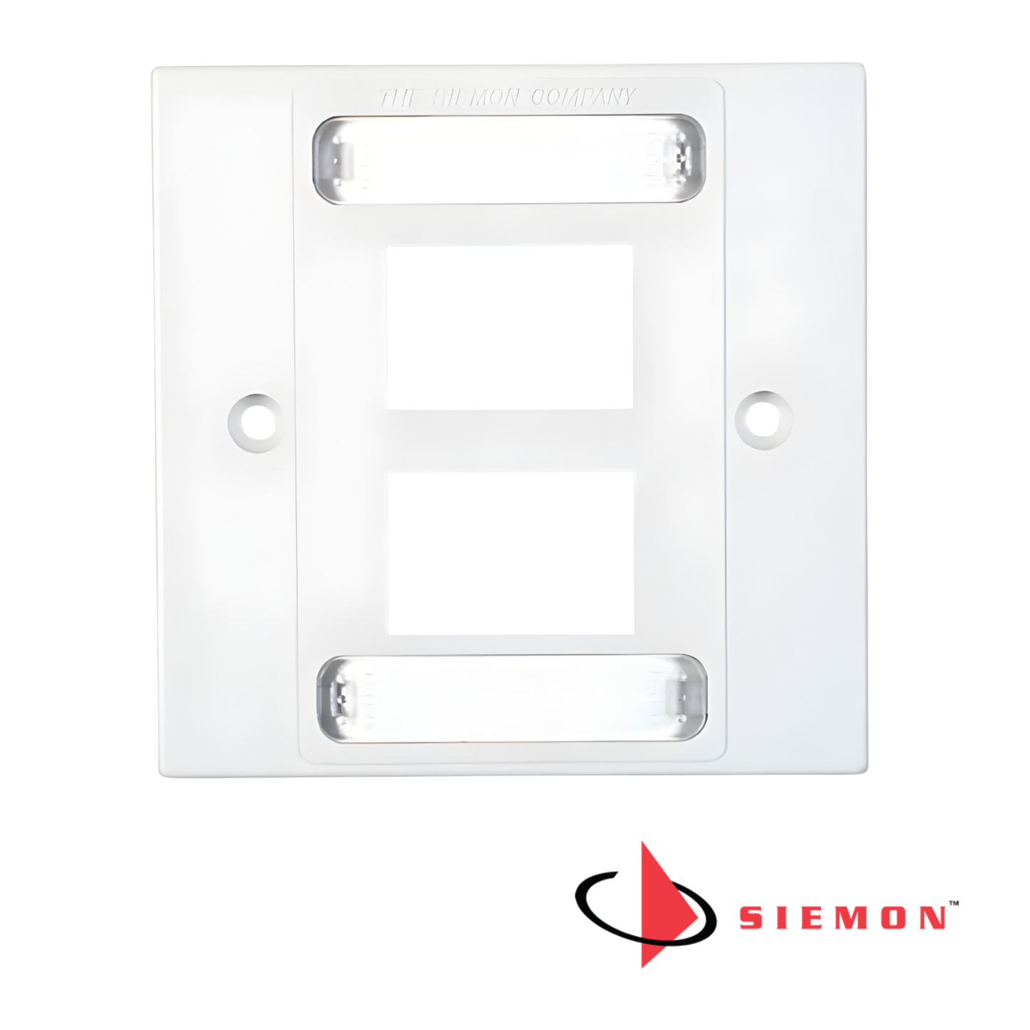 Image of Siemon Max Single Gang British Faceplate 4 Port White (SM-MX-BFP-S-04-02)