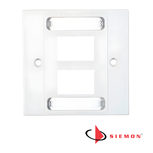Image of Siemon Max Single Gang British Faceplate 4 Port White (SM-MX-BFP-S-04-02)