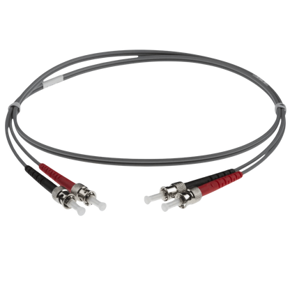 Image of OM1 LC Fibre Optic Patch Lead | Grey (ST-ST OM1 FIBRE OPTIC PATCH CORD GREY)