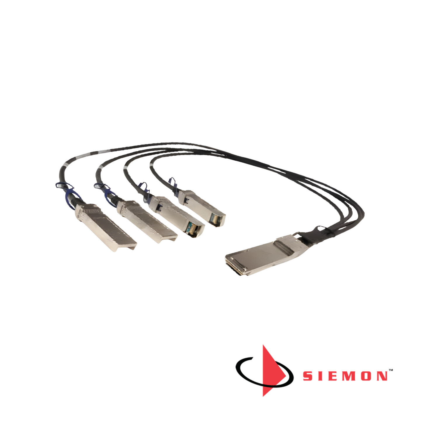Siemon 4x10Gb/s DAC, QSFP+ High Speed Interconnect, Breakout Passive Direct Attach Copper Cable