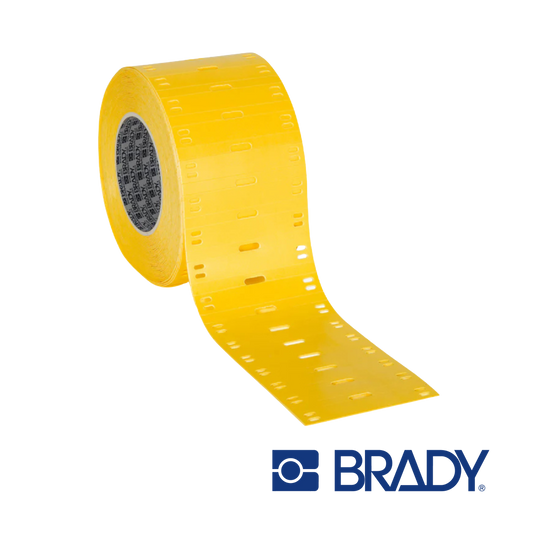 Image of BRADY i7500 Indoor Outdoor 76 mm Core Polyolefin Cable Tags | Yellow (THT-6010-348-YL)