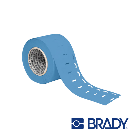 Image of BRADY Indoor Outdoor 76 mm Core Polyolefin Hypertag | Blue (THT-7512HT-348-BL)