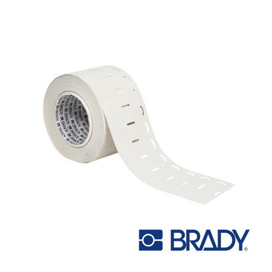Image of BRADY Indoor Outdoor 76 mm Core Polyolefin Hypertag | White (THT-7512HT-348-WT)