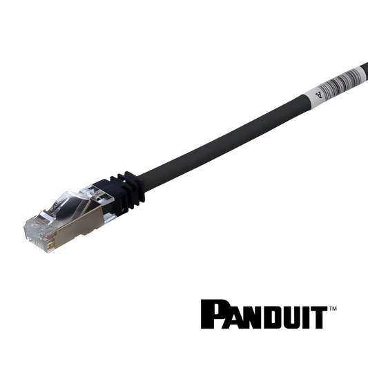 Image of PANDUIT TX6A™ Cat6A 10Gig Patch Cord | Shielded | Black (TX6A Cat6A 10Gig Patch Cord  Shielded Black)