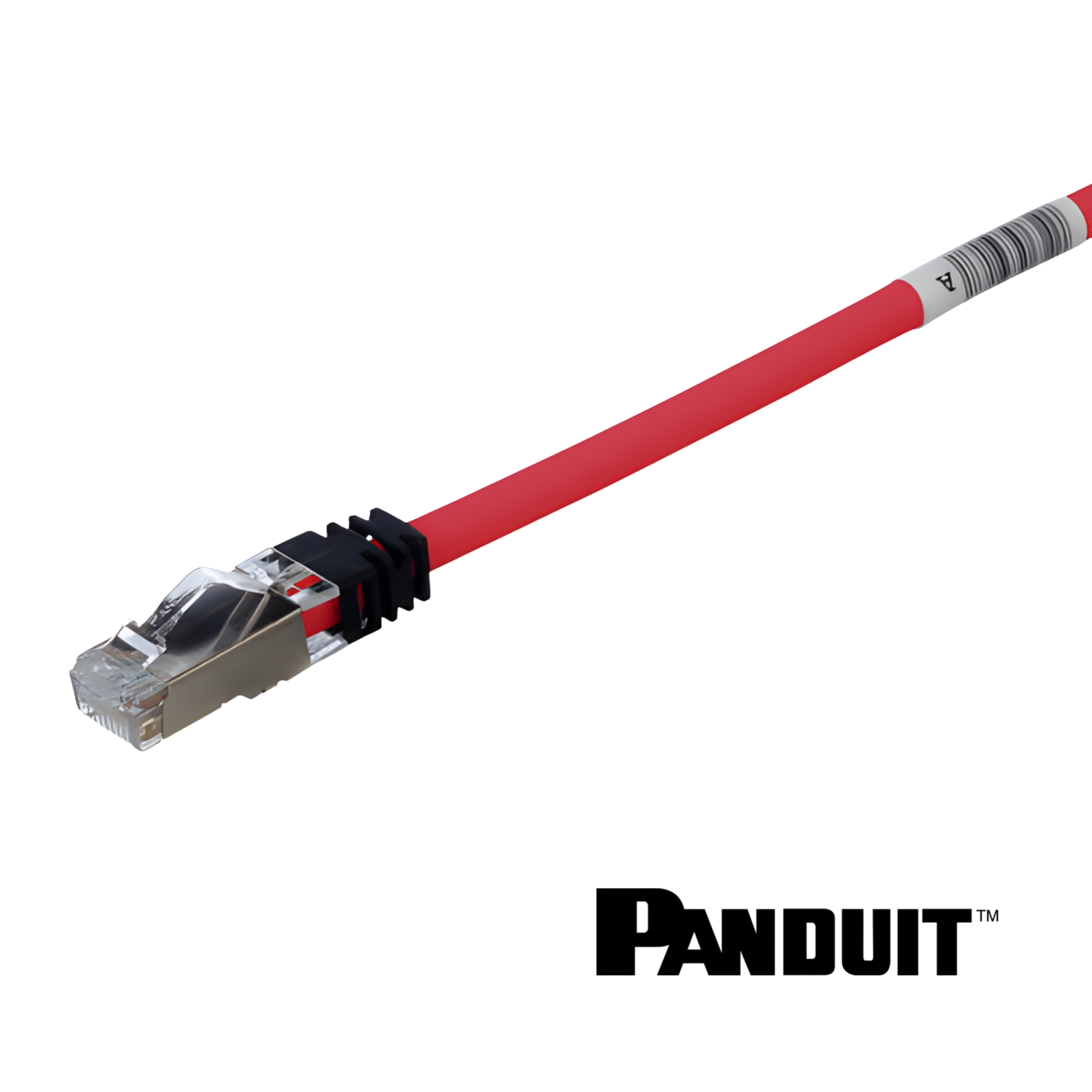 Image of PANDUIT TX6A™ Cat6A 10Gig Patch Cord | Shielded | Red (TX6A Cat6A 10Gig Patch Cord  Shielded  Red)