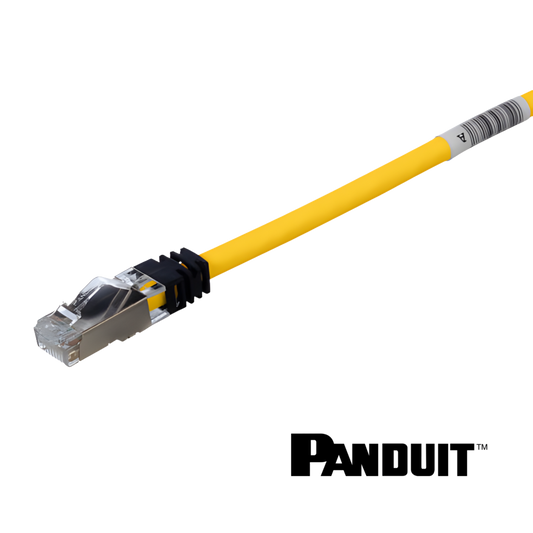 Image of PANDUIT TX6A™ Cat6A 10Gig Patch Cord | Shielded | Yellow (TX6A Cat6A 10Gig Patch Cord  Shielded Yellow)